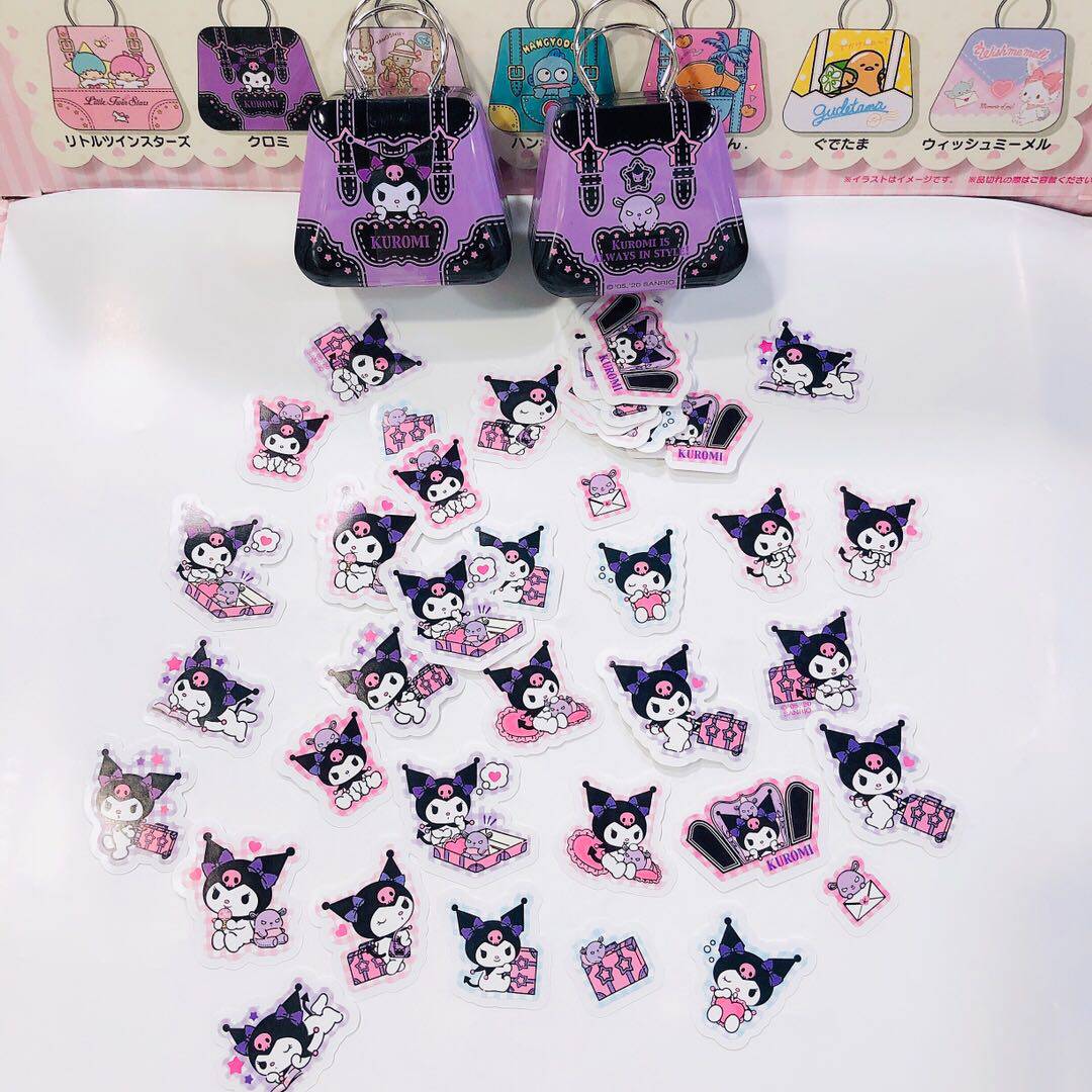 可爱少女收纳盒盲盒手帐贴纸美乐玉桂狗库洛米贴纸