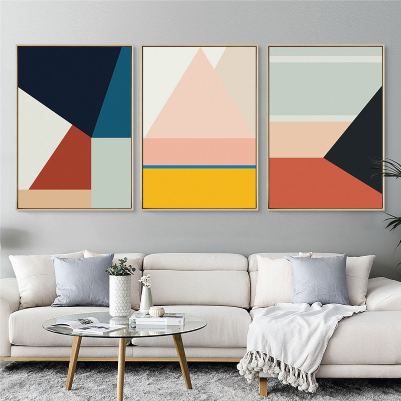 璞图几何图形装饰画抽象客厅创意挂画个性北欧欧风现代装饰画