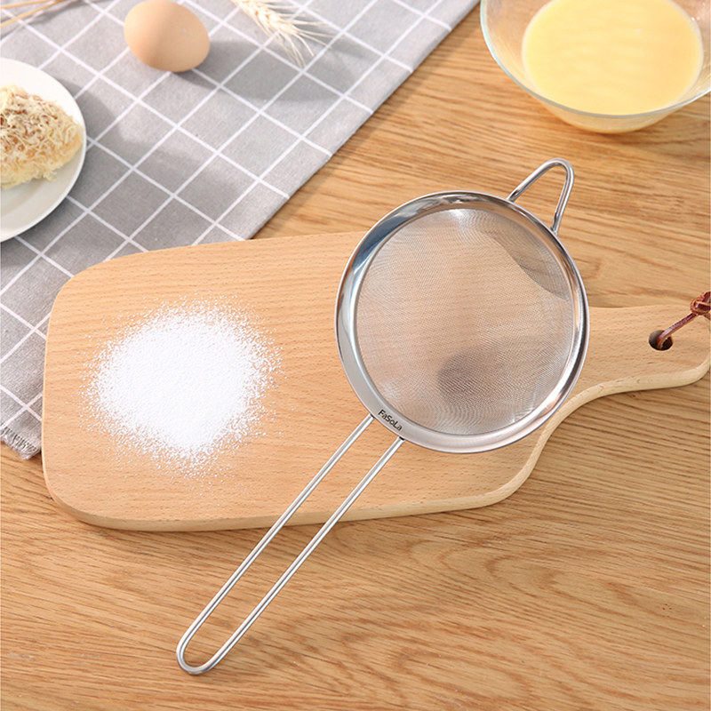 厨房家用筛子面粉烘焙手持不锈钢超细晒粉漏网面粉筛