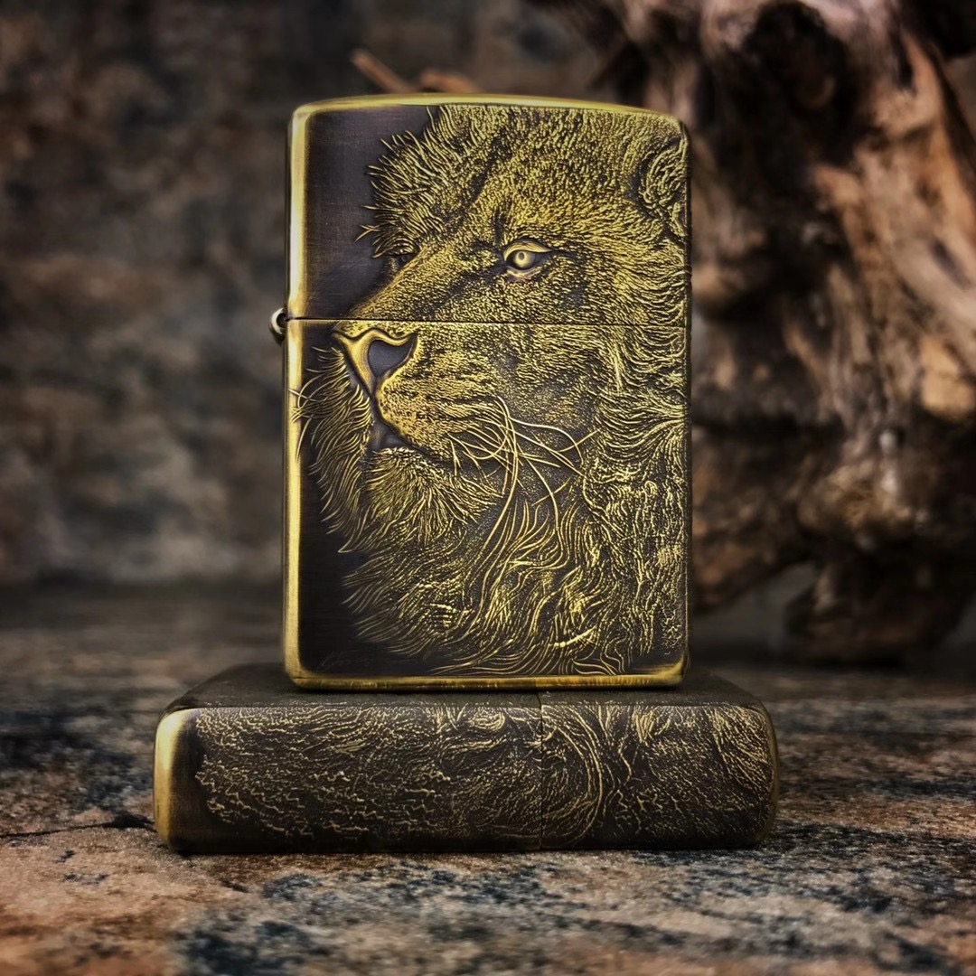 打火机zippo鬼王系列六牙神象貔貅老虎狮子煤油zippo