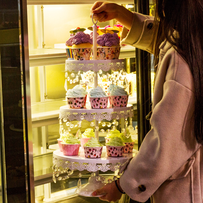 蛋糕婚庆欧式蛋糕塔三层铁艺点心多层道具果盆