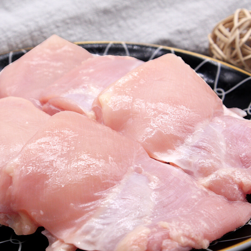 激烈7080去皮腿肉冷冻新鲜无骨整箱商用腌制生鸡肉