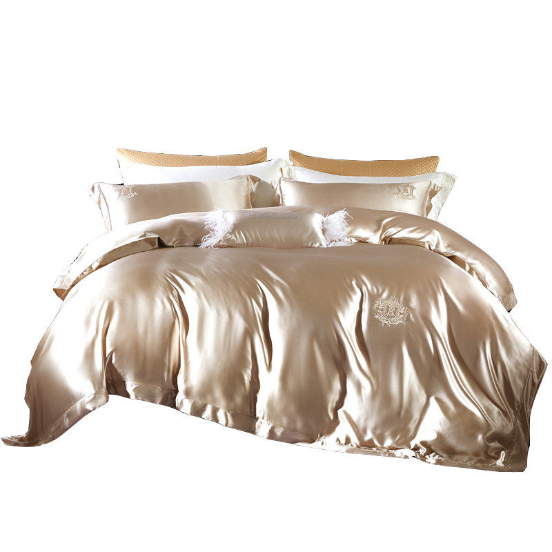 瑶台居件套床品蚕丝桑蚕绸缎丝绸现代四件真丝床品套件