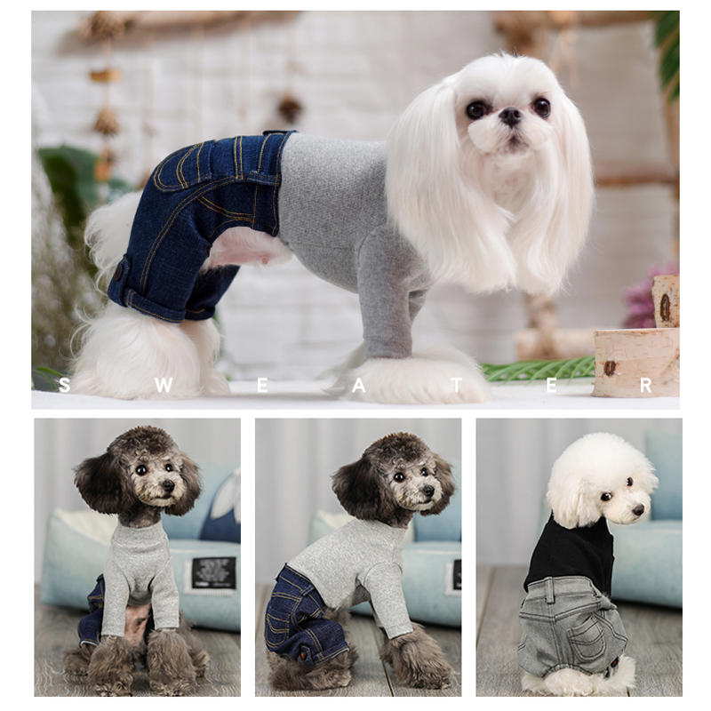 四脚狗狗牛仔牛仔裤裤子宠物泰迪四角比熊博美宠物服装