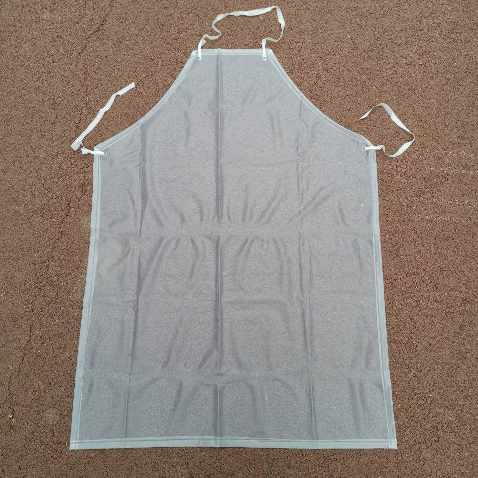 围裙防水围腰pvc白色加厚塑料耐酸酸碱厨房围裙