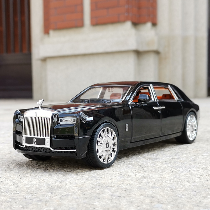 劳斯莱斯幻影大号轿车金属玩具声光回力仿真合金车模