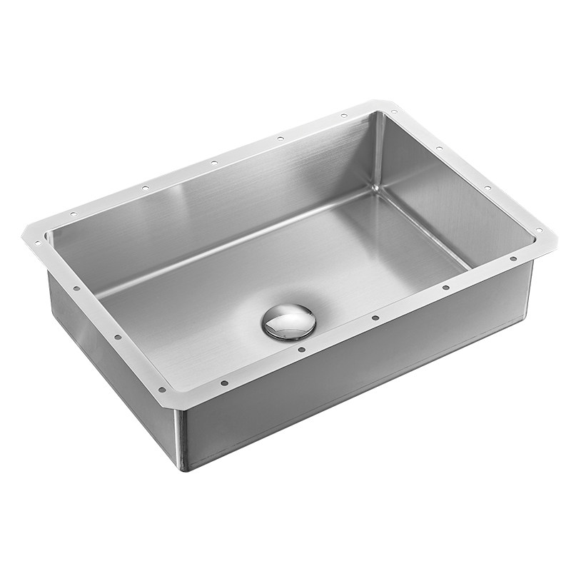 创莎不锈钢台下长方形酒店嵌入式洗手盆家用卫生间洗脸盆台下盆