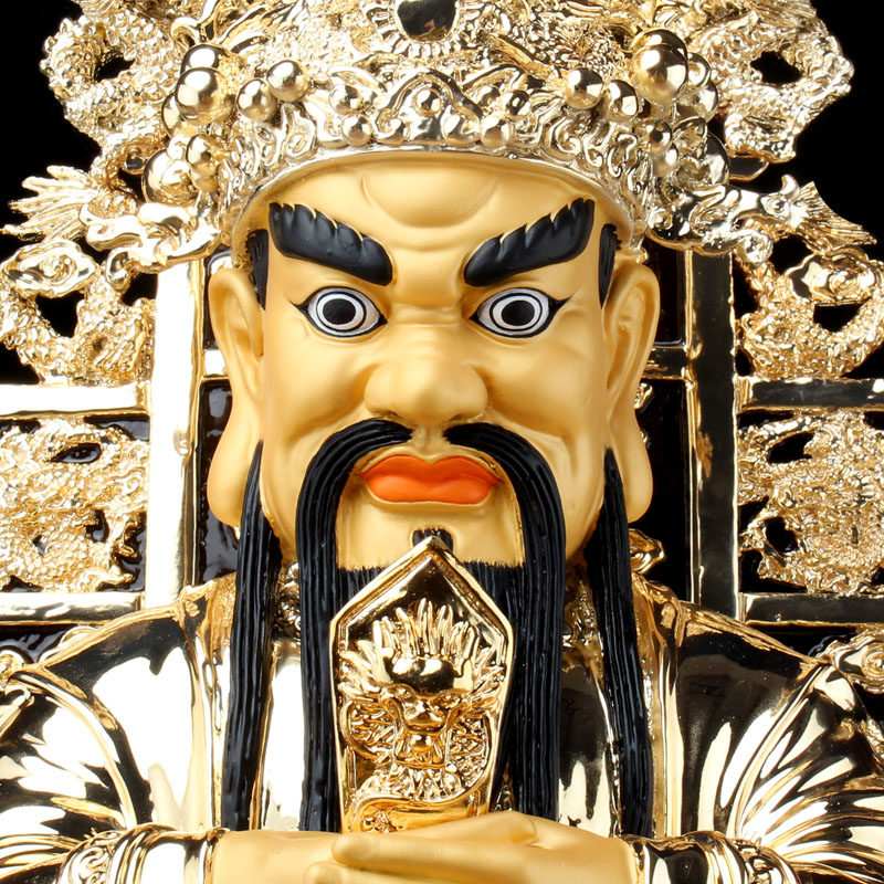 台湾纯铜鎏金广济龙王菩萨五台山龙五爷神像财神爷摆件