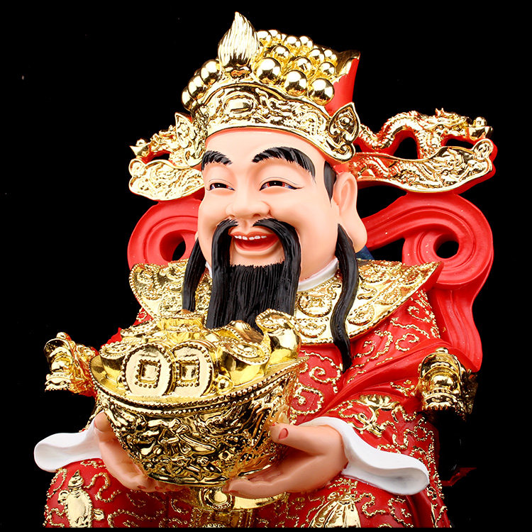 财神爷摆件招财禄财文佛像树脂乔迁开业礼品风水摆件