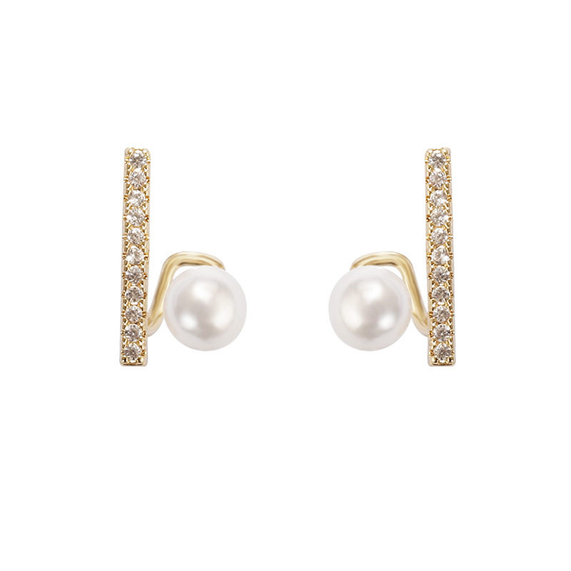 韩版人气2020春夏thegreenparty耳饰银针简约小巧珍珠耳钉