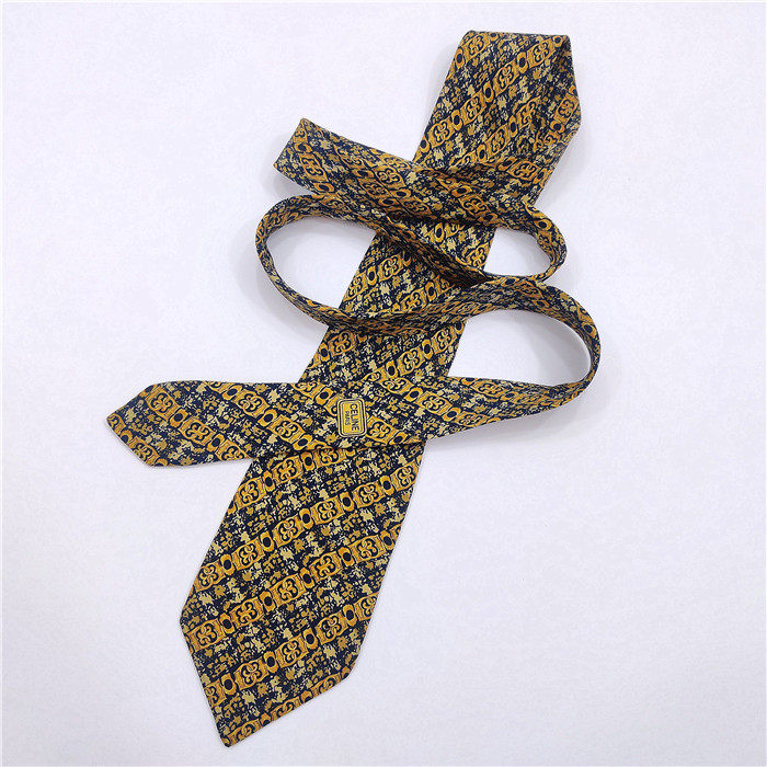 中古vintage古着尖货领带男女大牌商务休闲老花领带