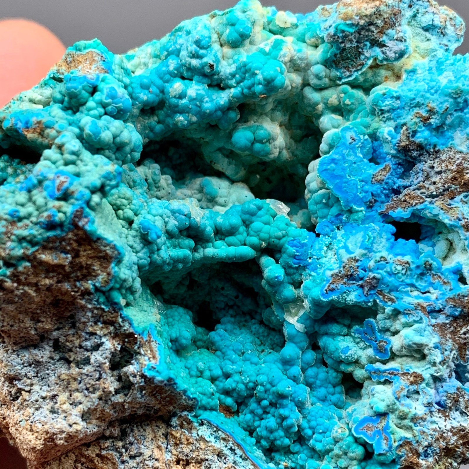 缅甸青蓝双色孔雀石天然原石矿物晶体摆件