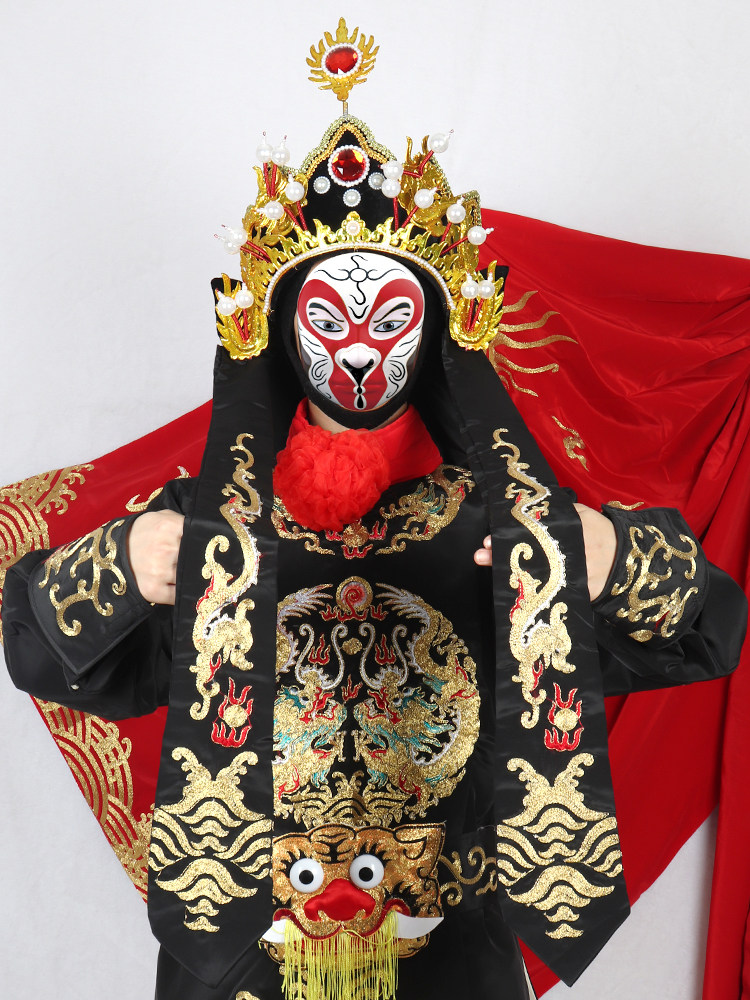变脸头盔魔术巴蜀川剧戏剧五佛戏曲舞台道具民族服装