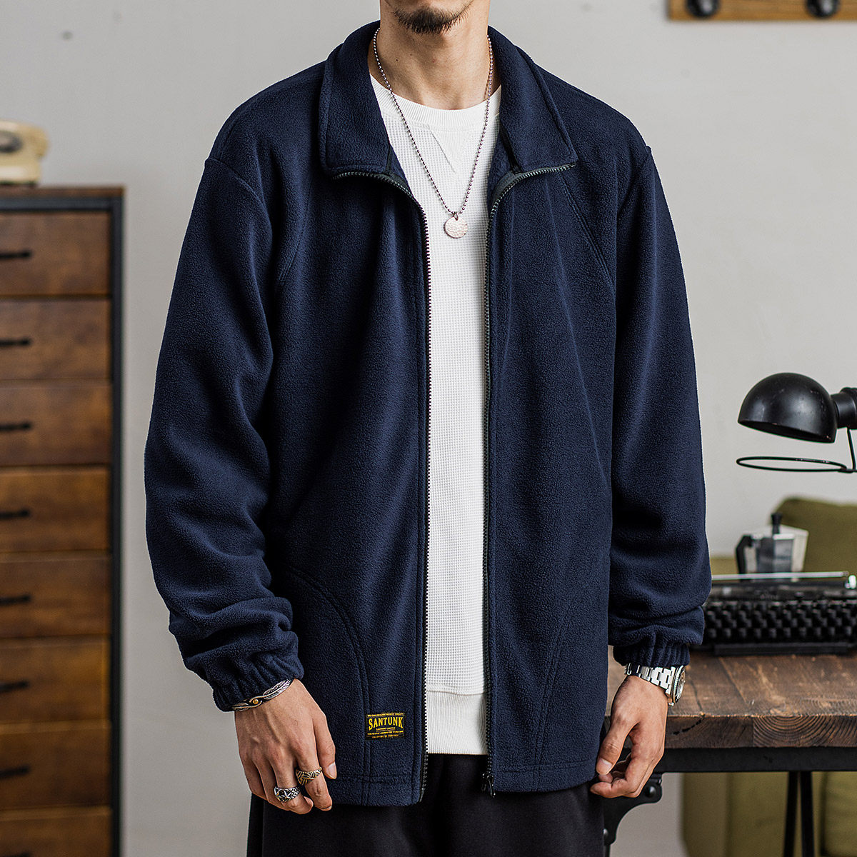 立领内搭卫衣保暖夹克内胆外套抓绒l3户外卫衣