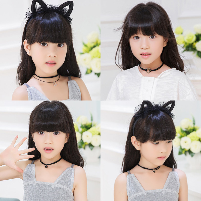 儿童项链女童锁骨链韩国公主宝宝项圈脖颈链百搭脖子饰品短款颈带