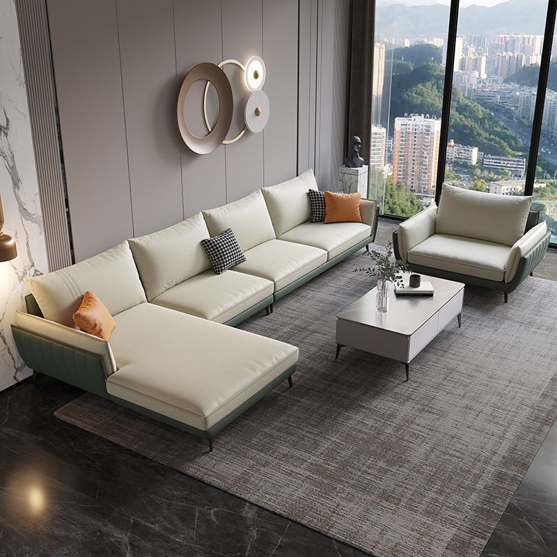 意式小户贵妃双人整装客厅现代简约户型沙发极简布艺沙发