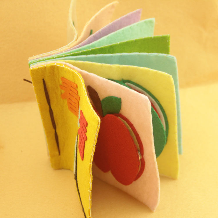 免剪不织布册手工diy材料包邮幼儿园宝宝作业苹果西瓜桃子橙水果