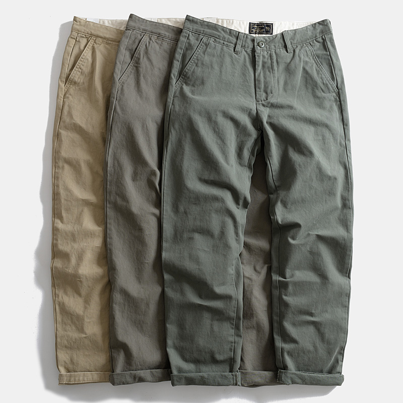 重磅加厚秋冬季美式纯棉户外工装裤男士复古宽松休闲裤直筒长裤子