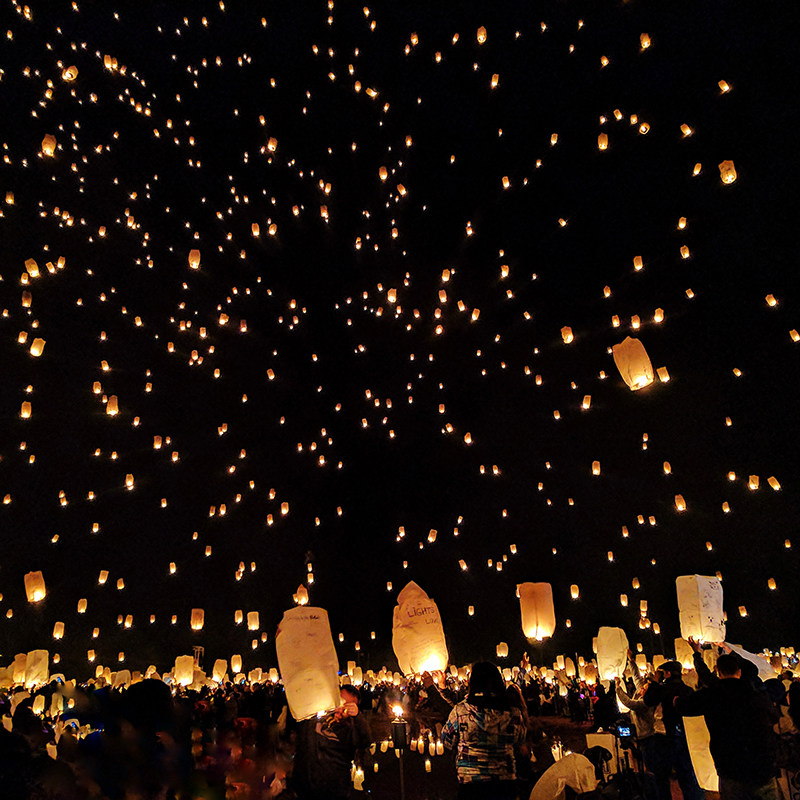 孔明灯阻燃花灯灯荷灯天祈福10个加厚纸加创意孔明灯