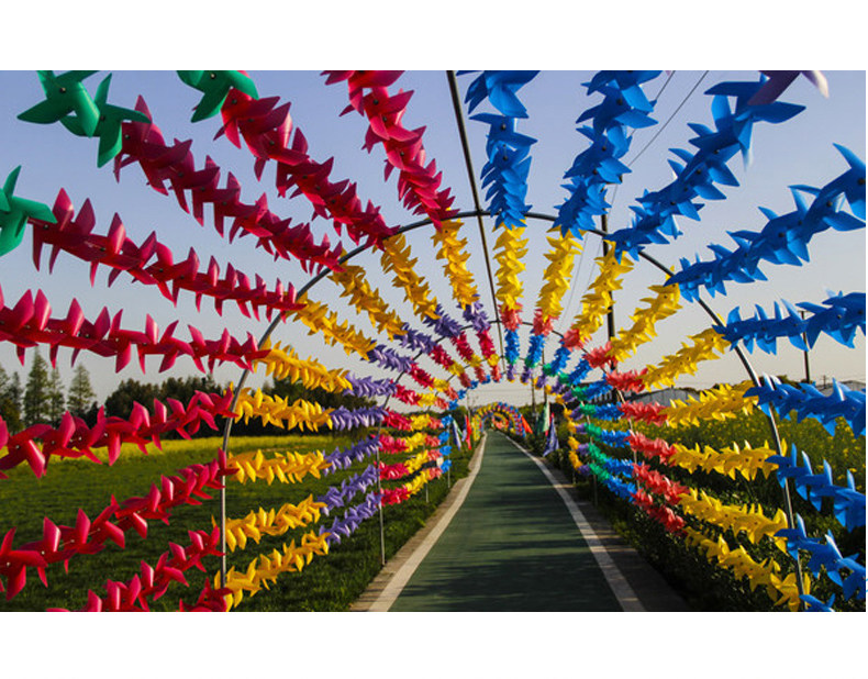 风车装饰悬挂户外旋转长廊幼儿园儿童玩具微商地礼品风车