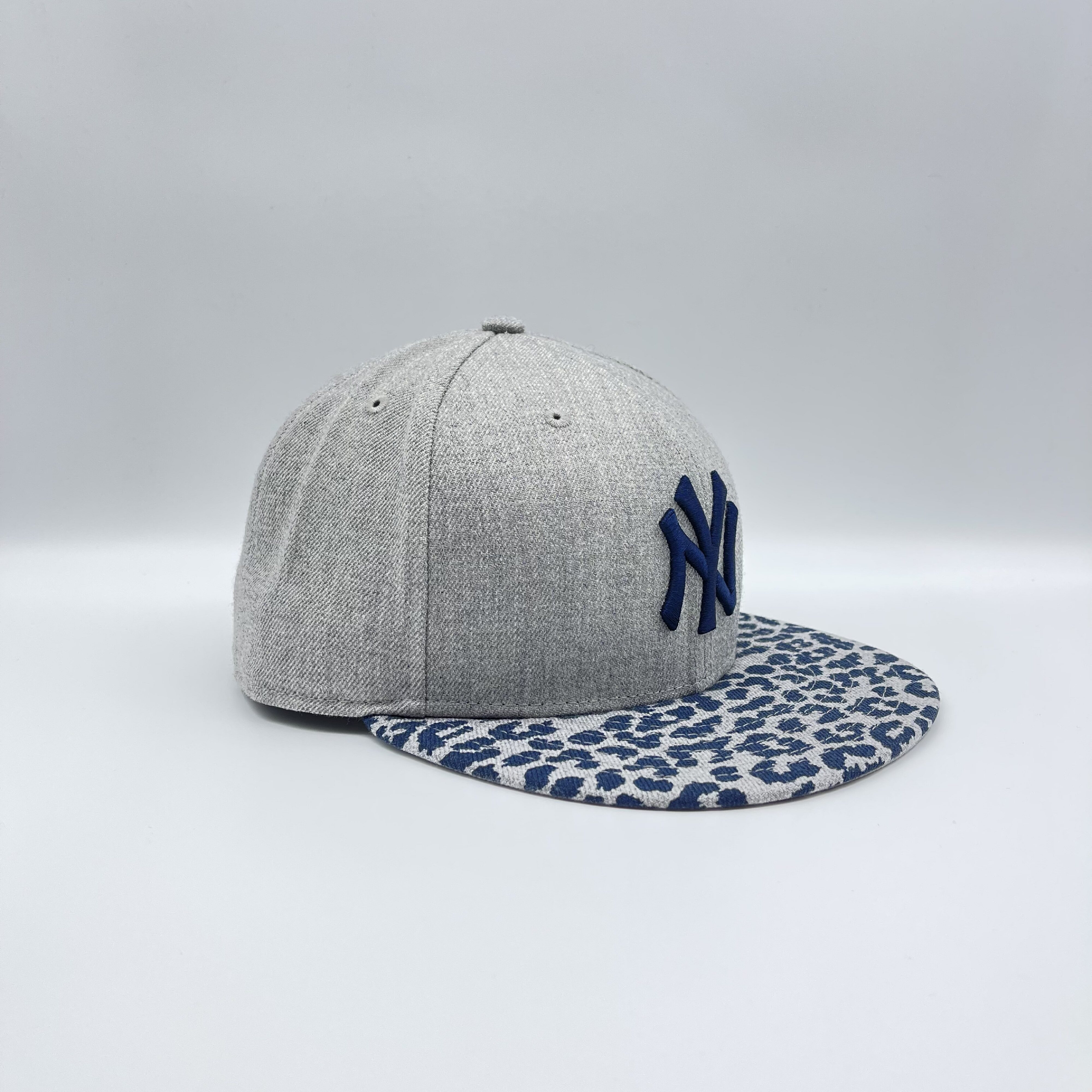 newera正版美职棒mlb洋基队豹纹杂色帽檐全封闭口帽子