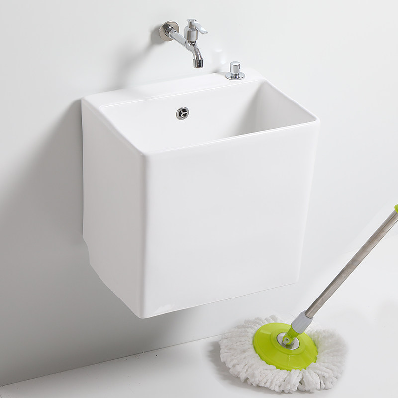 挂墙式墙排拖把家用阳台陶瓷卫生间壁挂式大号洗拖拖把池