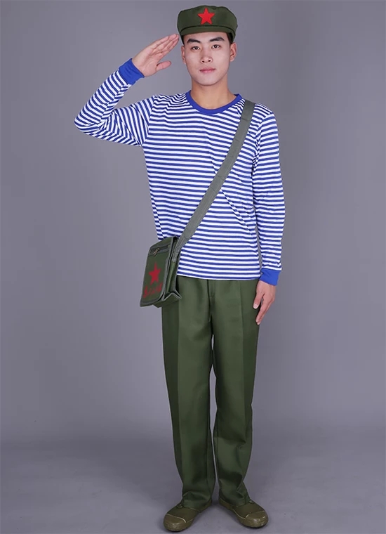 演出服雷锋文革知青服装 红卫兵怀旧海魂衫表演服70年代怀旧服装