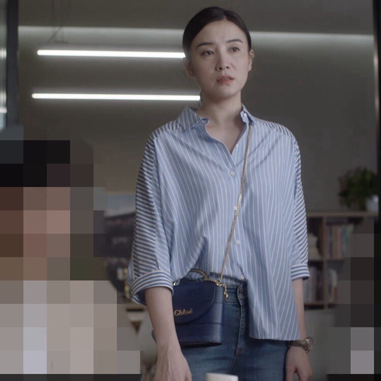 陪你一起长大刘涛苏醒同款衣服条纹衬衫宽松衬衫