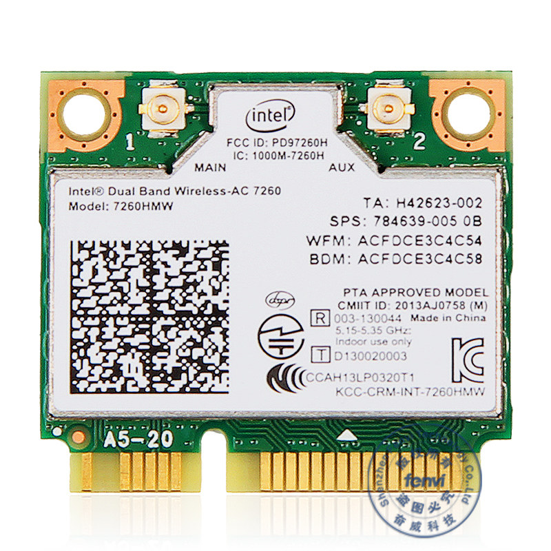 fenvi intel7260ac双频1200m笔记本电脑 minipci-e 内置千兆高速游戏