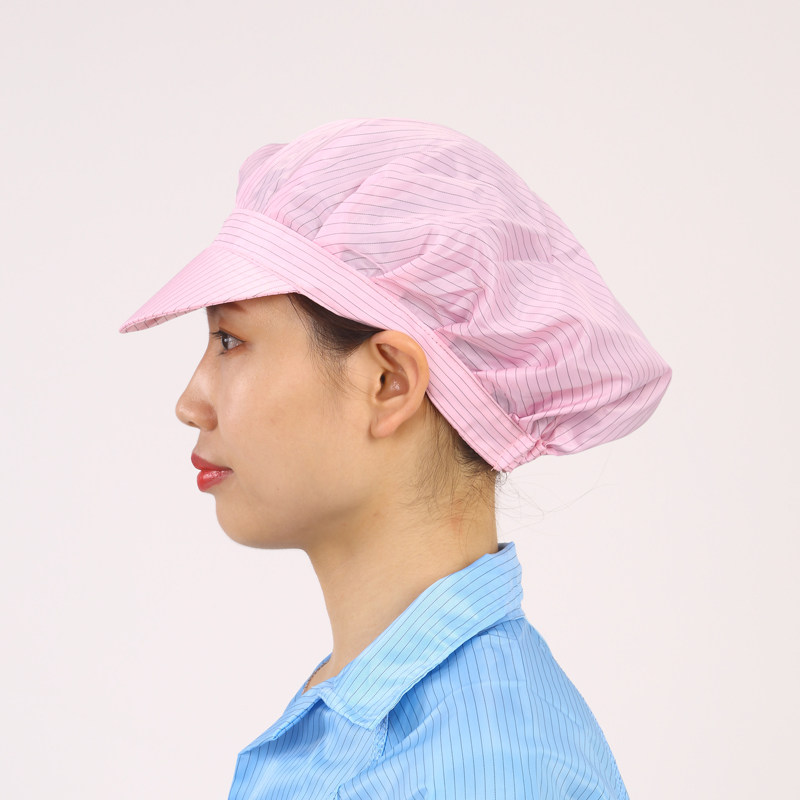 热卖防静电帽大工帽静电工作帽无尘服帽子静电女帽防静电帽带檐帽