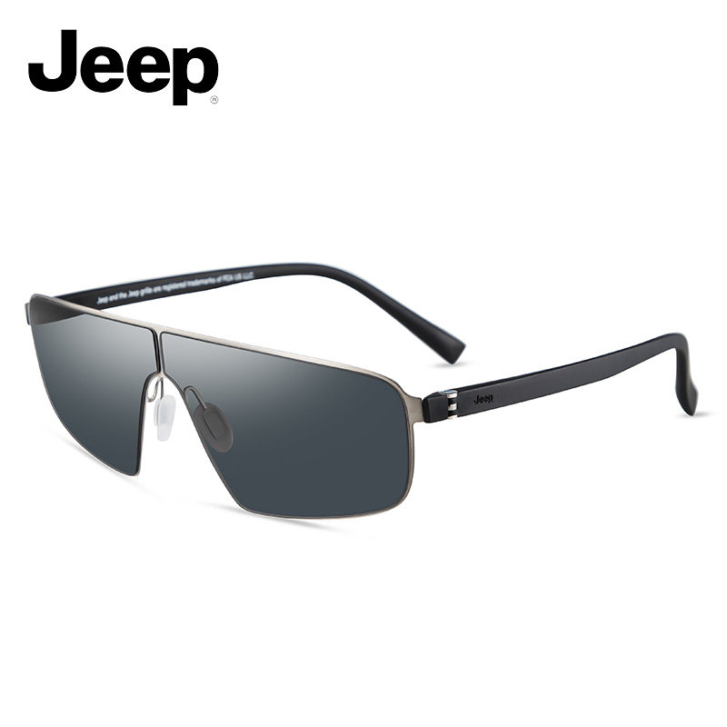 jeep吉普太阳镜户外开车偏光墨镜男潮个性圆脸太阳眼镜