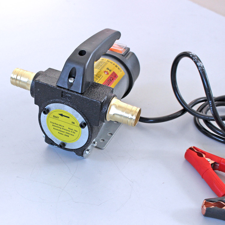 手提式小型家用电瓶柴油泵12v加油泵抽油机24v直流自吸泵抽油泵