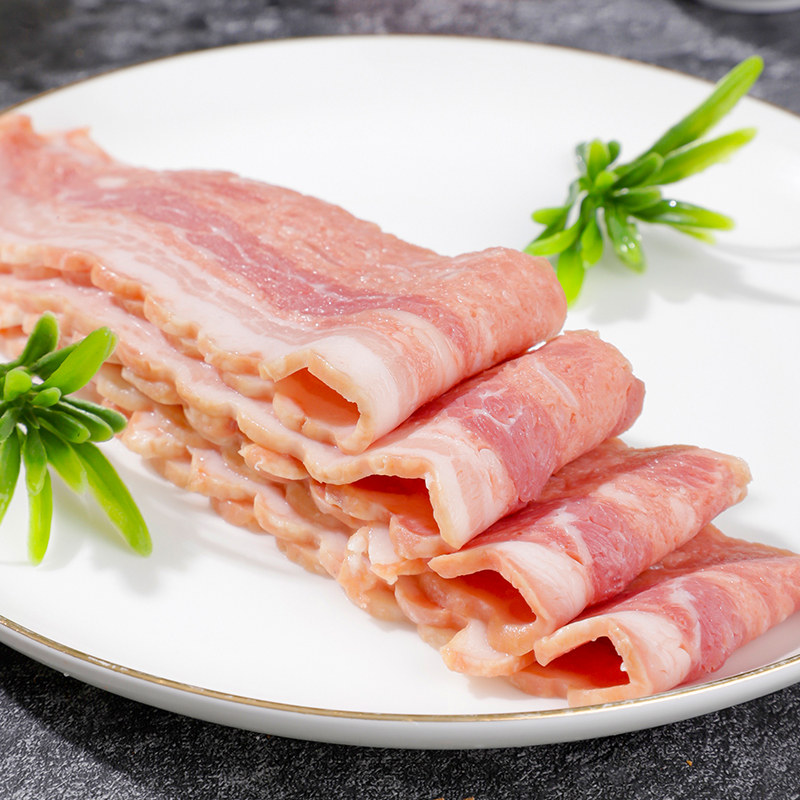培根美式厚切肉片3斤烧烤金针菇手抓早餐家用培根