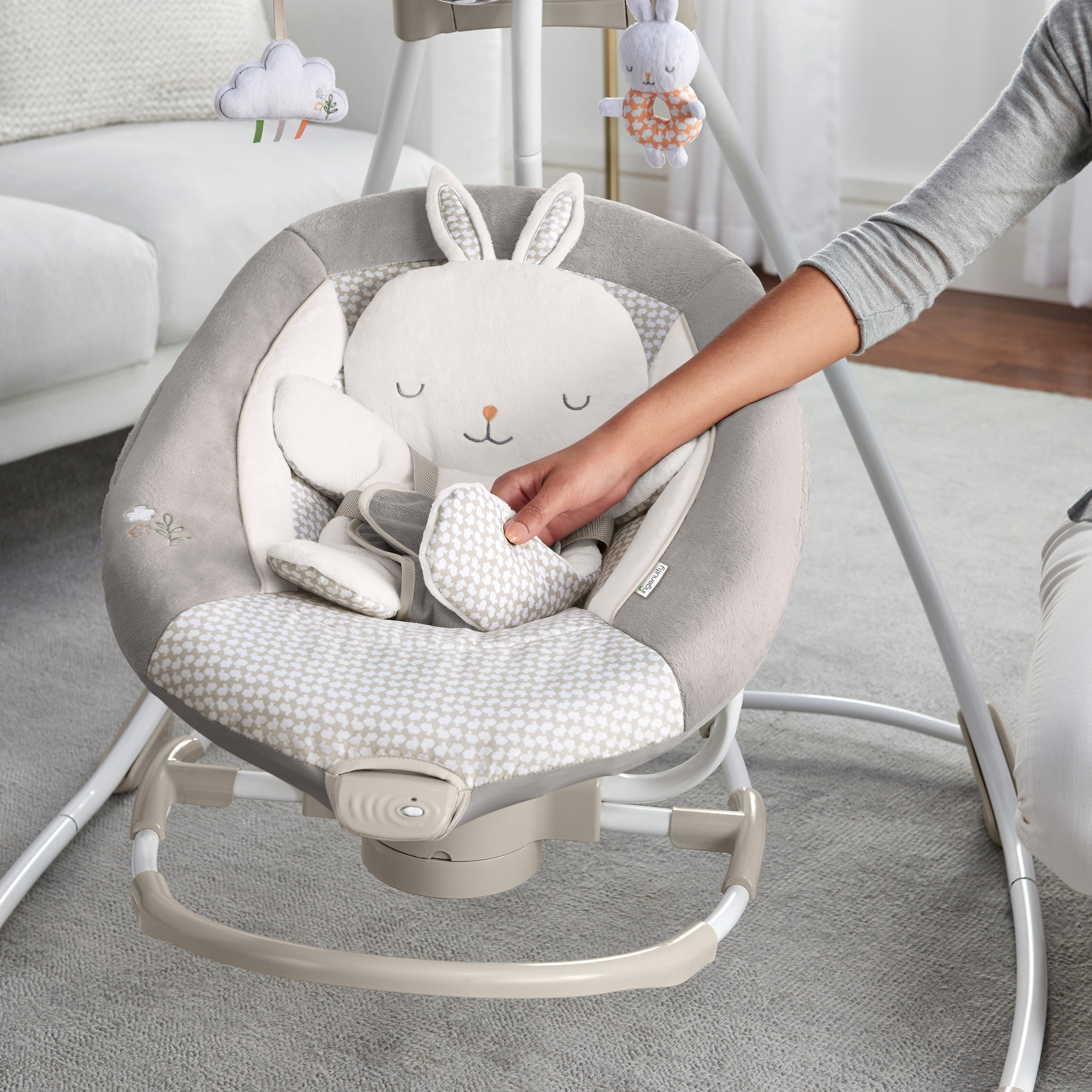 ingenuity婴儿电动摇摇椅宝宝摇篮躺椅哄睡抖音哄娃神器安抚摇床