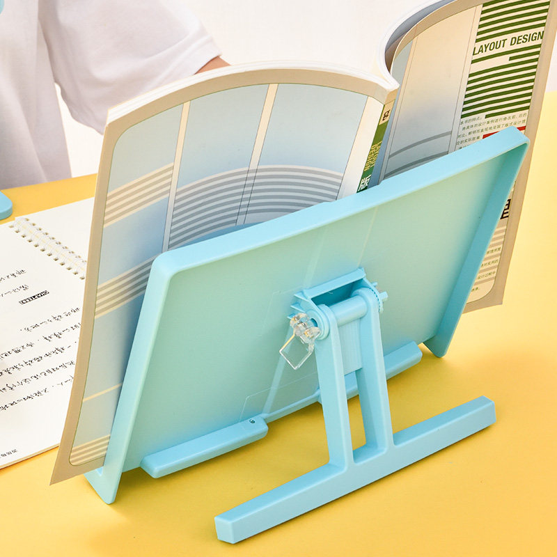 得力立书桌面书本桌上夹书笠架器书矫正支架书立