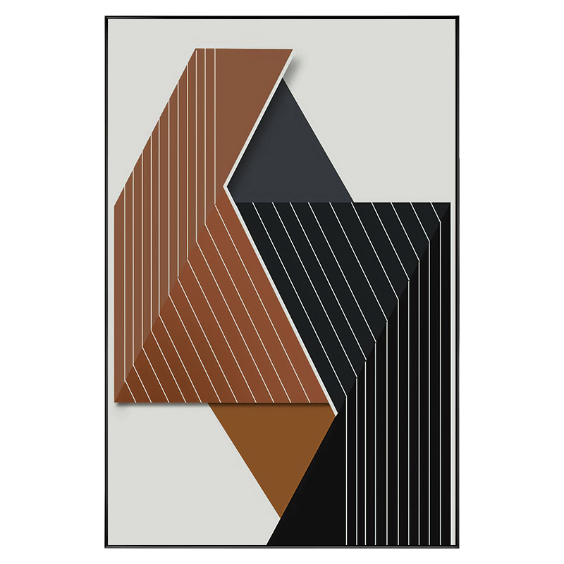 柏轩心悦现代简约风格抽象几何装饰画客厅沙发挂画现代装饰画