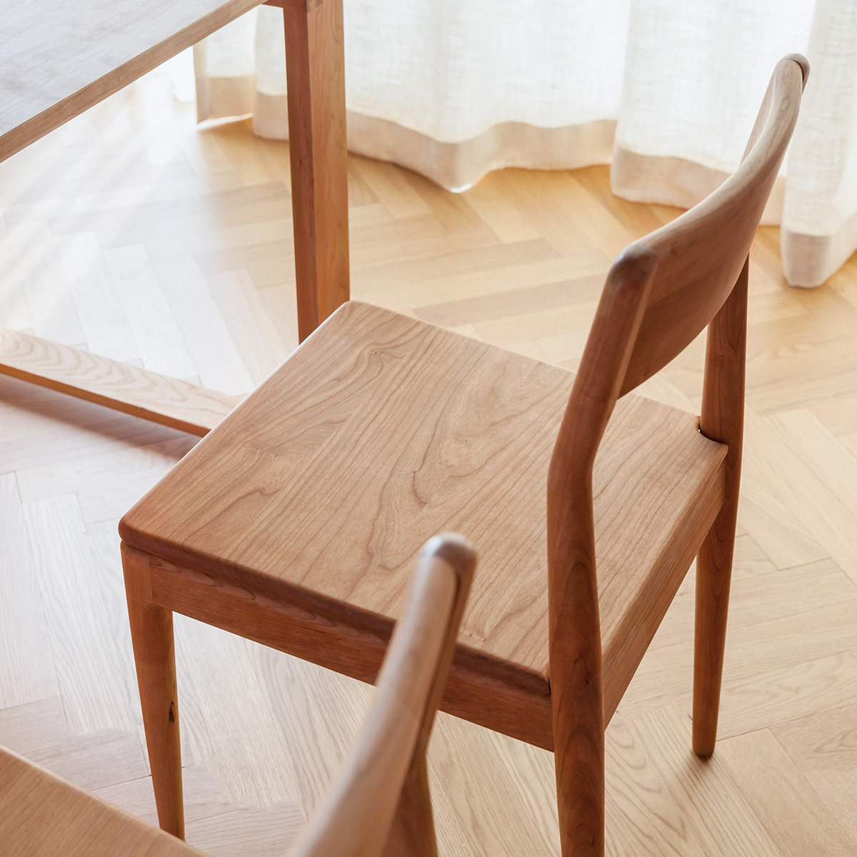 及木北欧现代简约设计榉木樱桃桃木胡桃实木餐椅餐椅