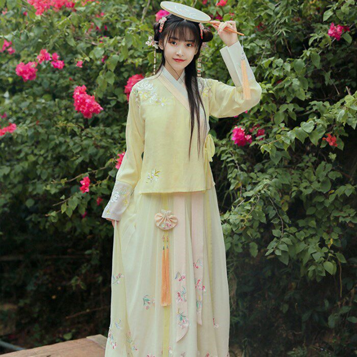 双笙原创汉服女清新淡雅中国国风日常汉元素飘逸民族服装