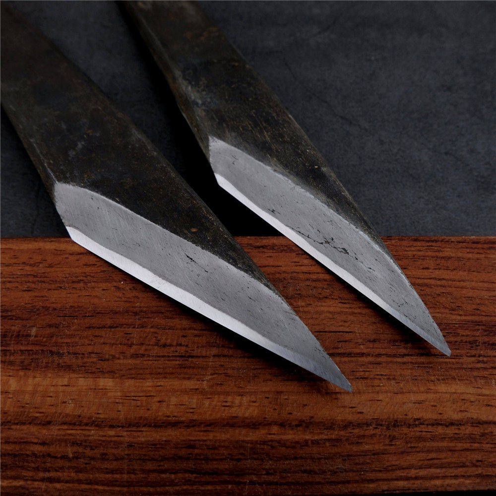 日本今井重信 切出小刀 古和铁低温锻造 斜口木工雕刻嫁接刀 左手