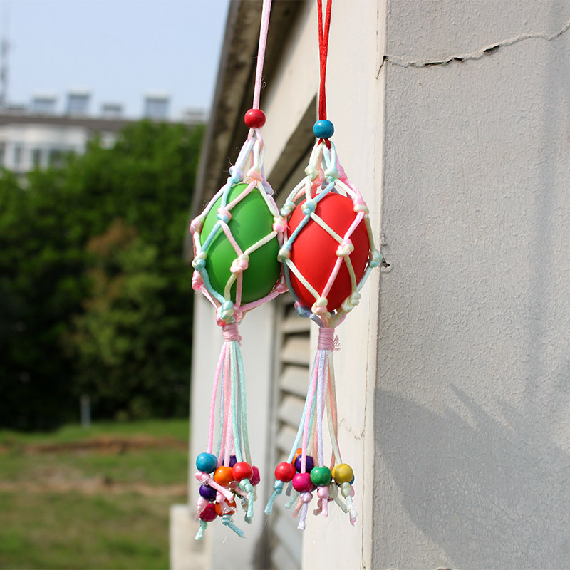 立夏端午节鸡蛋兜成品袋编织五彩绳