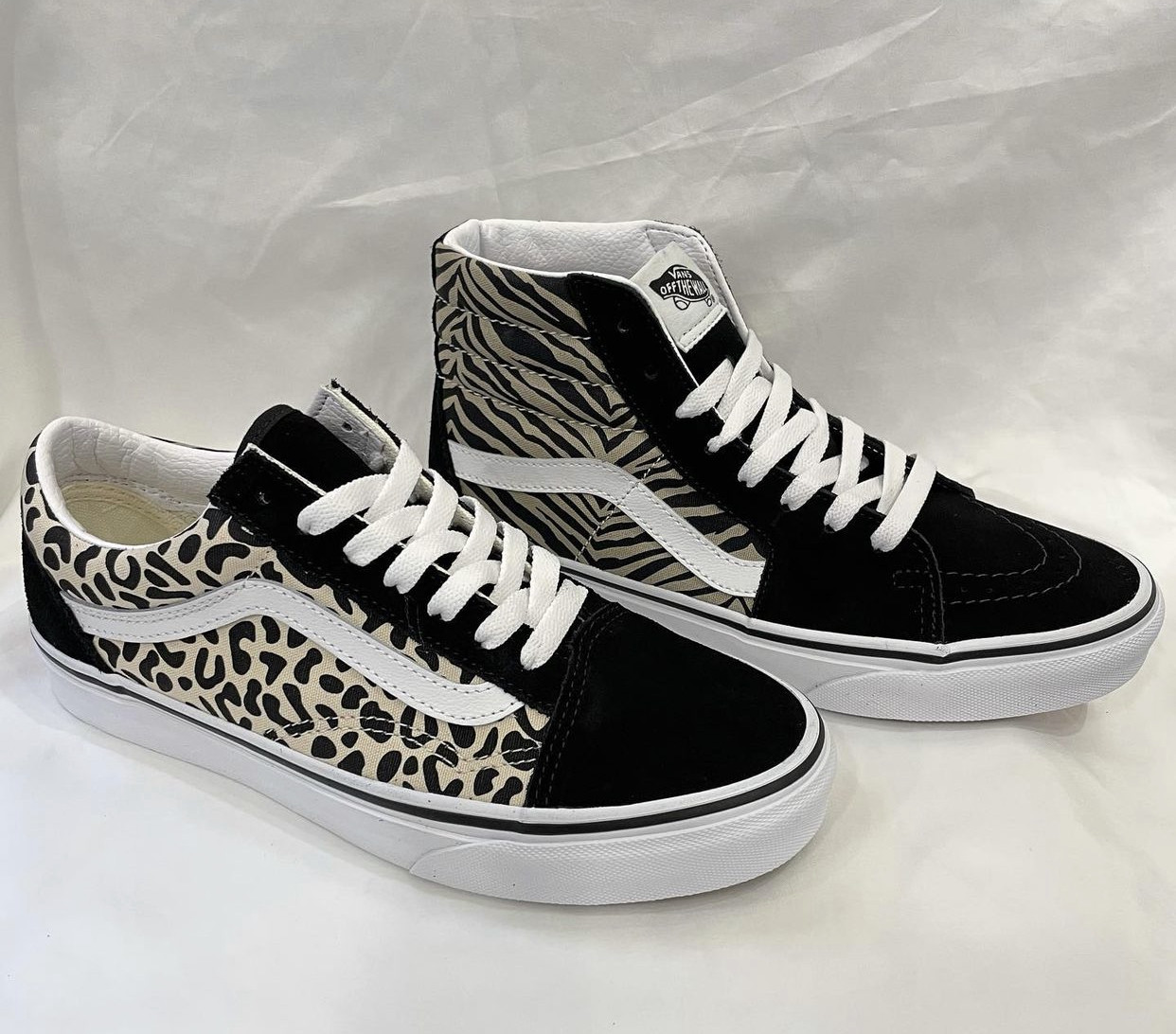 vansoldskool新款斑马纹低男女帆布布鞋滑板板鞋