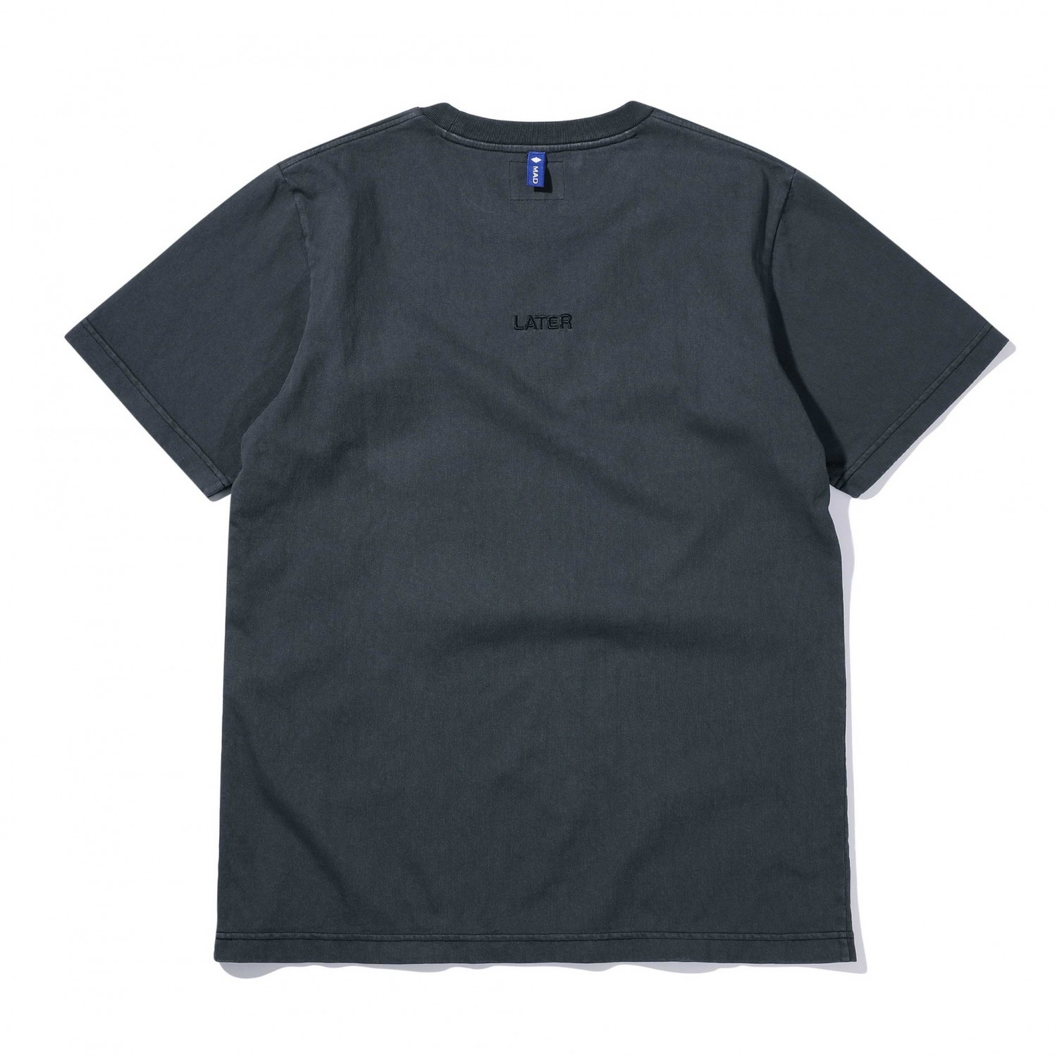 madnesswashedpockette打电话给我水洗蜡染口袋短袖t恤