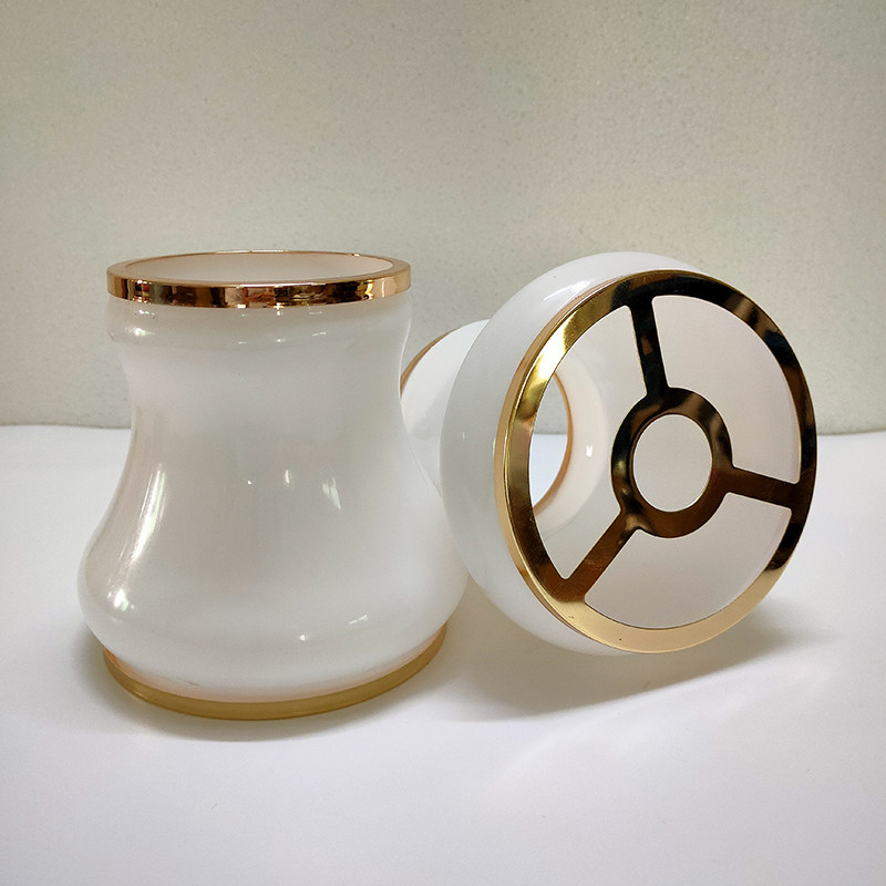 欧式吊灯玻璃水晶收腰灯罩灯具配件e14,e27螺口换新灯罩led壁灯