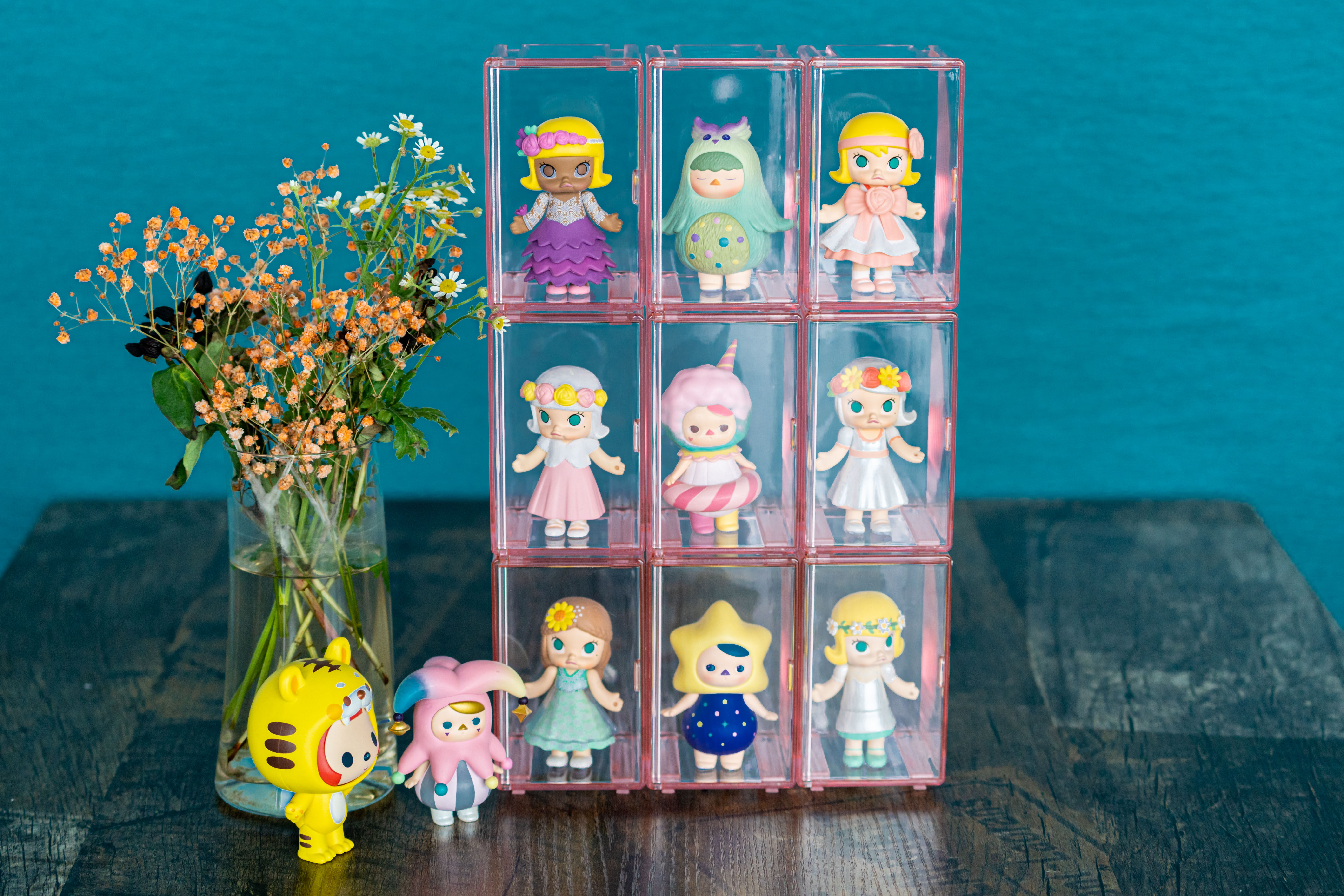 展示泡泡马特潮玩popmart盲盒手办透明可组合潮玩盲盒