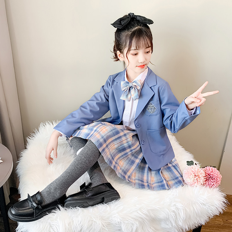 女童春秋秋装套装2020新款儿童洋气jk日系套装