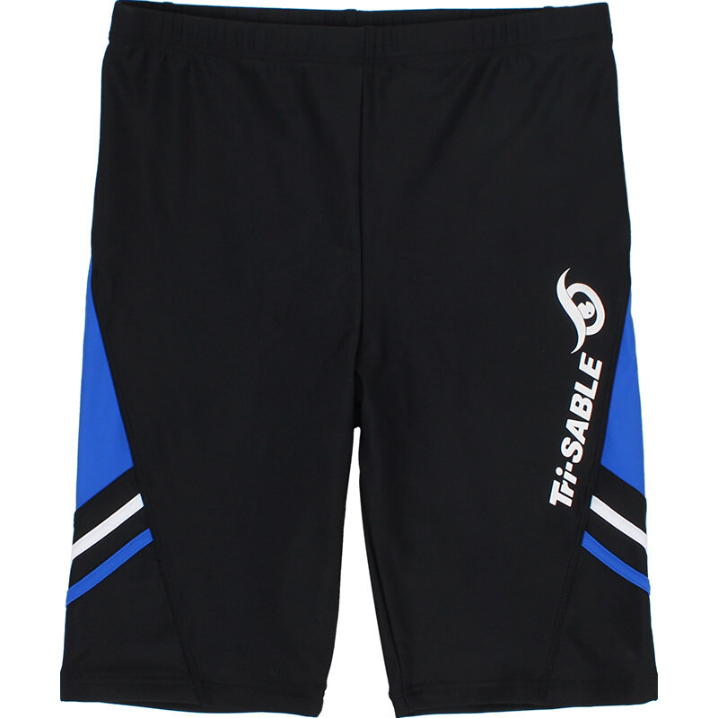 泳裤黑貂高弹速低腰平角成人跳水运动五分中长男士泳衣