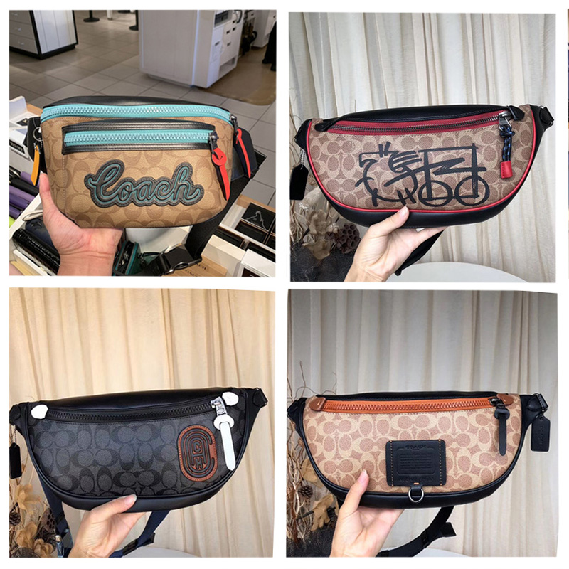 2022新款男包75591腰包riley小怪兽Basquiat恐龙涂鸦胸包78777