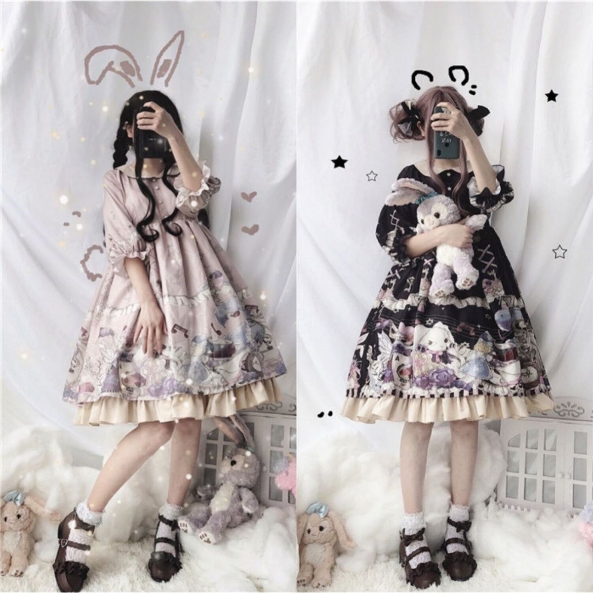 原创设计爱丽丝op洛丽塔夏季lolita日常复古洋装连衣裙