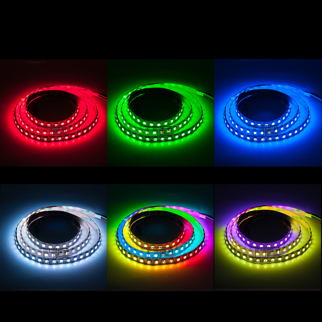 led ws2812b全彩幻彩30灯60灯144灯 5050贴片 内置ic可编程5v灯带