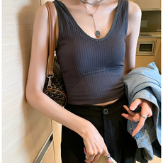 吊带背心女早秋2020新款时尚外穿无袖上衣修身显瘦百搭黑色打底衫 吊带背心女早秋2020新款时尚外穿无袖上衣修身显瘦百搭黑色打底衫